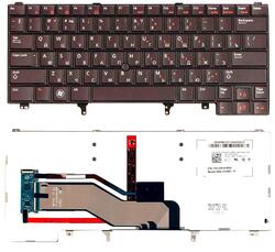 Клавиатура для ноутбука Dell Latitude (E5420, E6220, E6320, E6420, E6430, E6620), с подсветкой (Light), Black, RU/EN