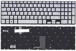 Клавіатура для ноутбука Samsung (NP880Z5E, NP780Z5E, NP870Z5E, NP770Z5E, NP670Z5E) з підсвіткою (Light), Silver, (Без фрейму), RU