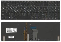 Клавиатура для ноутбука Lenovo IdeaPad (Y580) с подсветкой (Light), Black, (Черный фрейм), RU