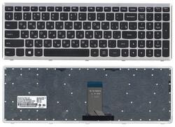 Клавіатура для ноутбука Lenovo IdeaPad U510, Z710 Black, (Серебряный фрейм), RU